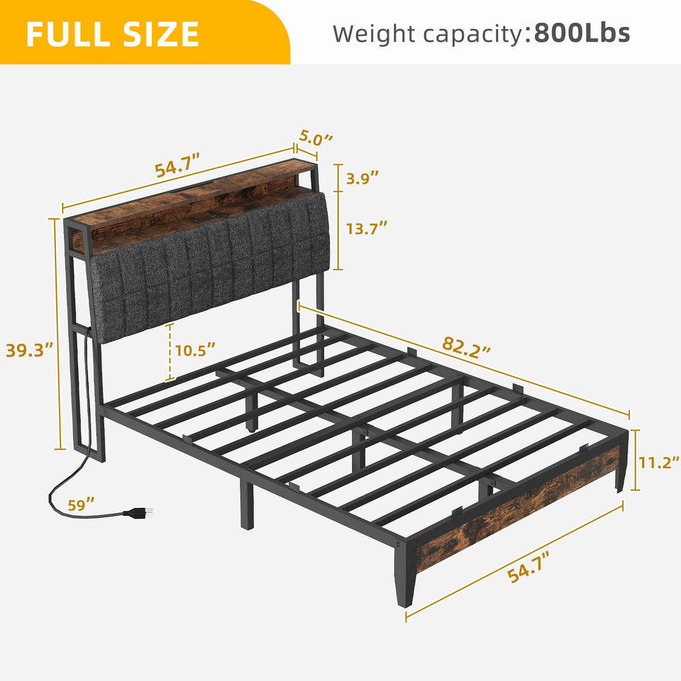 YITAHOME King Size Bed Frame with Adjustable Headboard, 4 Storage Drawers and RGB LED Lights, Velvet Upholstered Platform Bed with USB Ports, No Box Spring Needed, Fast Assembly, Noise-Free, Black