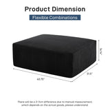 Sectional Cloud Boneless Sofa Couches for Living Room-113'' Beige 3 Seater U-Shaped Modern Lounge Couch-No Assembly Modular Corduroy Convertible Sponge Sleeper Sofas with Chaise for Home House