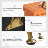 Greenstell Vanity Stool Chair Faux Fur with Storage, 15.7"L x 11.8"W x 19.4"H Soft Ottoman 4 Metal Legs with Anti-Slip Feet, Furry Padded Seat, Modern Multifunctional Chairs for Makeup, Bedroom Pink