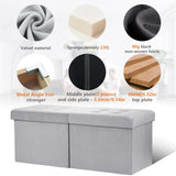 AmasSmile Footrest Ottoman Bench with Storage,34Inch Black Leather Footstool, Coffee Table, Padded Seat, Storage Chest,Blanket Store with Flipping Lid for Livingroom and Bedroom