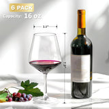 Hlukana Unbreakable Wine Glasses Set of 6, 16 oz Plastic Wine Glasses with Stem, BPA Free, Reusable Wine Glass for Poolside, Outdoors Camping Picnic Restaurants Home Bar Christmas Unique Gift