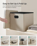 SONGMICS MAZIE Collection - 30 Inches Storage Ottoman Bench with Flipping Lid, Storage Chest Footstool, Load 660 lb, for Entryway, Living Room, Bedroom, Synthetic Leather, Black ULSF45BK