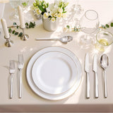 KINGSTONE Silverware Set, 60-Piece Forged Flatware Set Cutlery Set Premium Stainless Steel, Service for 12, for Kitchen, Home, Wedding, Party, Mirror Polished and Dishwasher Safe