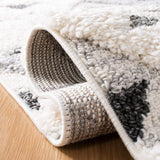 SAFAVIEH Area Rug 8x10 - Moroccan Tassel Shag Collection - Large - Ivory & Brown, Boho Design, Non-Shedding & Easy Cleaning, Plush Pile, Ideal for Living Room, Bedroom, Dining Space (MTS688A)