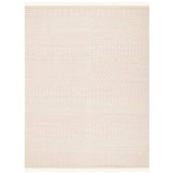 SAFAVIEH Area Rug 8x10 - Natura Collection - Large - Ivory, Handmade Wool, Moroccan Boho Fringe Design, Ideal for Living Room, Bedroom, Dining Space (NAT852B)