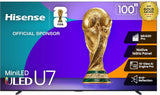 Hisense 55" U7 Mini-LED ULED 4K UHD Best Premium Gaming Google Smart TV (55U75QG, 2025 Model) - QLED, Native 165Hz, VRR 288, Up to 3000 Nits, HDR10+, Dolby Vision IQ · Atmos, IMAX Enhanced, 2.1.2 Ch