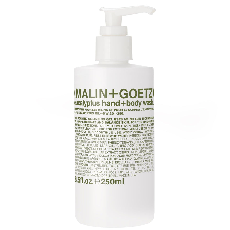 Malin + Goetz Rum Hand & Body Wash, 16 Fl. Oz. – Men & Women Natural Body Wash For All Skin Types, Foaming Hydrating Cleansing Gel, Cruelty-Free & Vegan