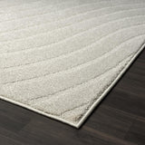 LUXE WEAVERS Modern Geometric Wave Cream 9x12 Area Rug
