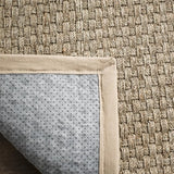 SAFAVIEH Area Rug 8x10 - Natural Fiber Collection - Large - Natural & Beige, Seagrass, Basketweave Pattern (NF114A)