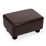 CAROLMADE Small Foot Stool Ottoman Footstool with Legs Under Desk Footrest for Living Room Bedroom and Office, Soft Ivory White