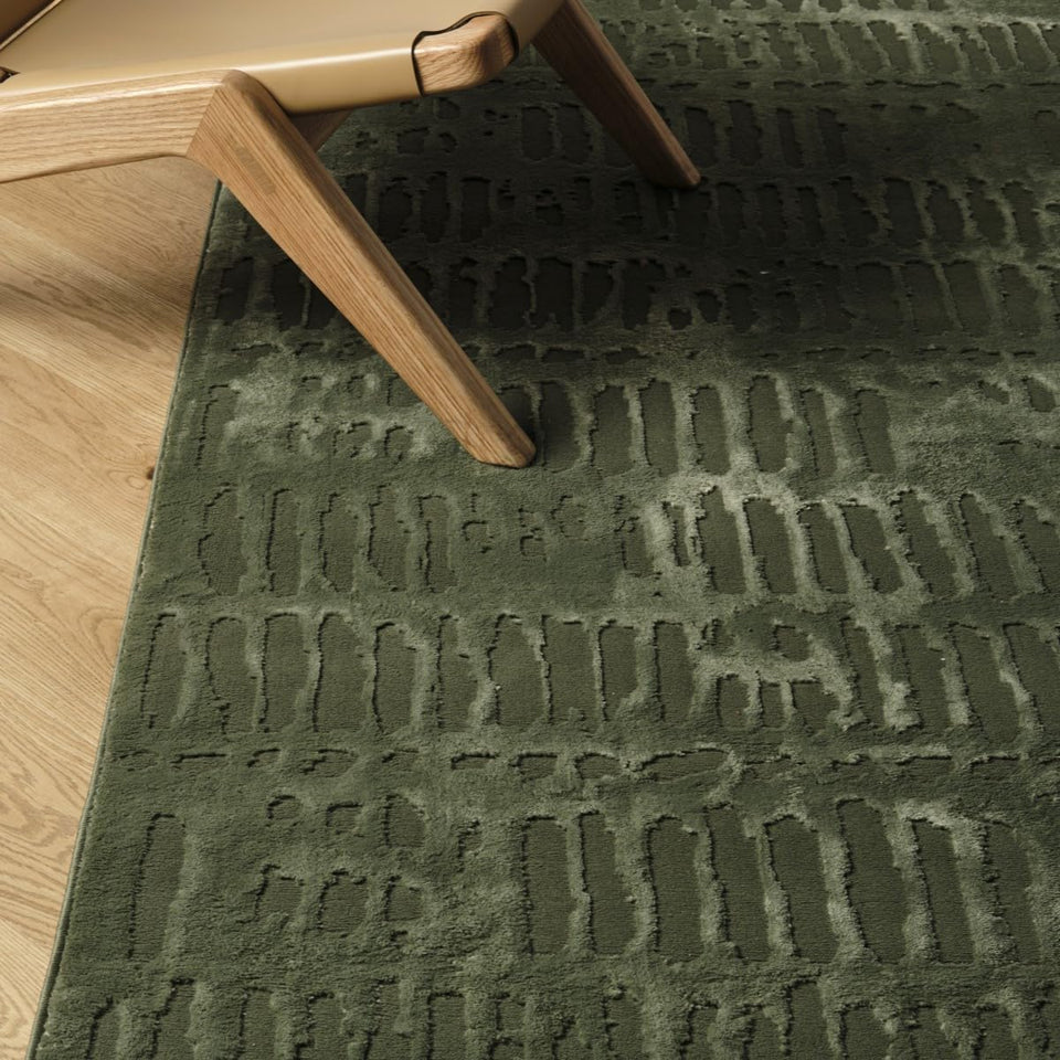 Revival Rugs Shell 5'3"x7'10" Washable Area Rug for Living Room Bedroom - 100% Recycled Oeko-TEX Certified, Medium Pile, Beige, Cream