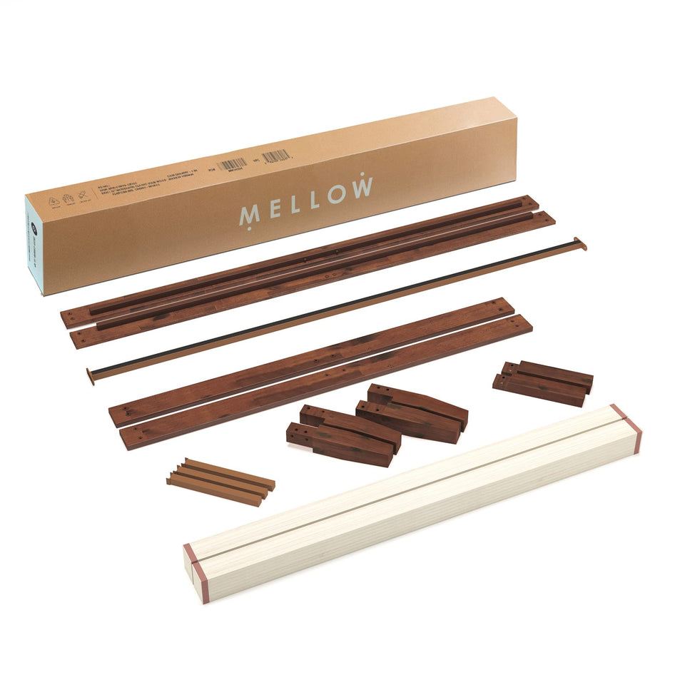 Mellow Naturalista Classic 12-Inch Solid Wood Platform Bed | Wooden Slats, No Box Spring Needed, Easy Assembly | Full, Espresso