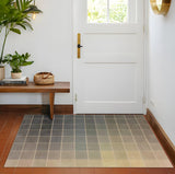 Neutral Living Room Rug - 10x14 Farmhouse Beige Brown Large Area Rug for Dining Room, Bedroom, Low Pile Lightweight Washable