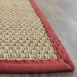 SAFAVIEH Area Rug 8x10 - Natural Fiber Collection - Large - Natural & Beige, Seagrass, Basketweave Pattern (NF114A)