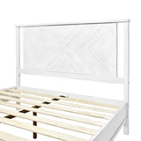 Bme Vivian 14 Inch Deluxe Bed Frame with Headboard, Rustic & Scandinavian Style with Solid Acacia Wood, No Box Spring Needed, 12 Strong Wood Slat Support, Easy Assembly, King, Rustic Golden Brown