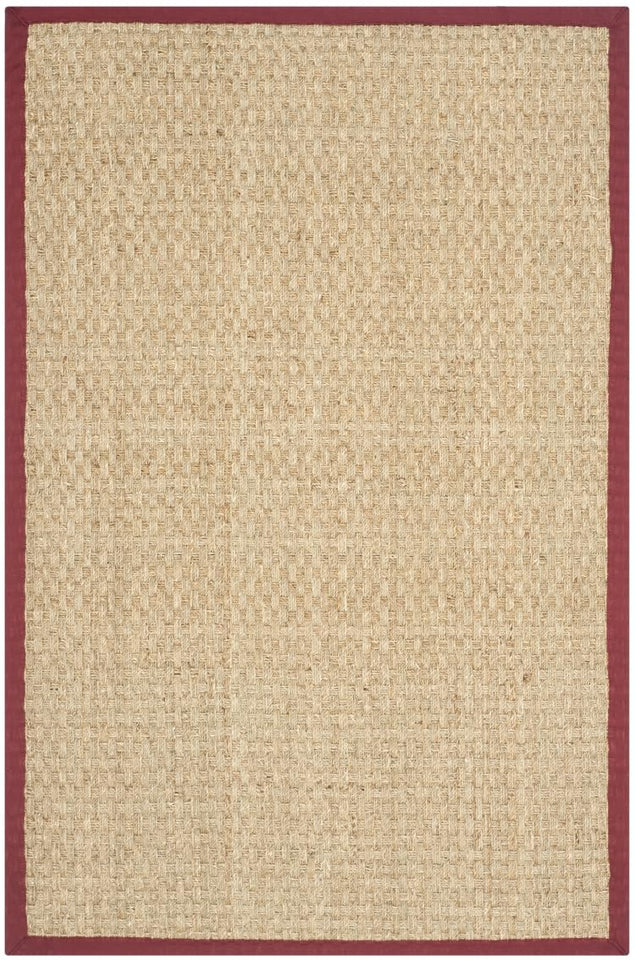 SAFAVIEH Area Rug 8x10 - Natural Fiber Collection - Large - Natural & Beige, Seagrass, Basketweave Pattern (NF114A)