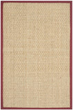 SAFAVIEH Area Rug 8x10 - Natural Fiber Collection - Large - Natural & Beige, Seagrass, Basketweave Pattern (NF114A)