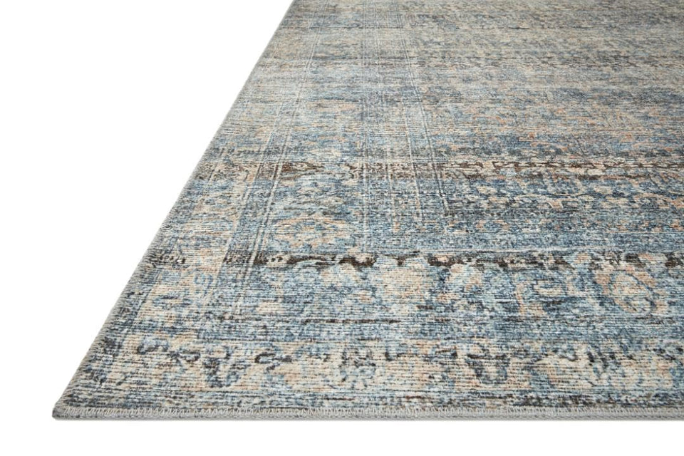 Loloi Amber Lewis Billie Collection, Ink & Salmon 10'-0" x 14'-0" Area Rug – Antique & Distressed Accent Rugs for Living Room, Bedroom, Entryway & Hallway, No Shed High Traffic Area Home Decor Rug