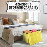 LINMAGCO Ottoman Storage Ottoman with Storage Small Foot Rest Stool Under Desk Stool Short Folding Footrest Linen Cloth Dark Gray 16X12X12IN