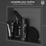 Black Wolf Salicylic Acid Body Wash for Men, 1 Liter - Men's Acne Body Wash - Charcoal Helps Reduce Acne Breakouts & Cleanse Your Skin - Full Coverage & Deep Clean Treatment - Men's Bodywash