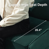 Belffin Modular Sectional Sofa with Ottomans Velvet Reversible Sleeper Chaise Bed Storage Seat Black