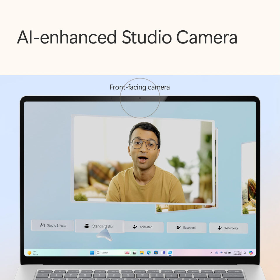 Microsoft Surface Laptop (2024), Windows 11 Copilot+ PC, 15" Touchscreen Display