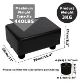 CAROLMADE Small Foot Stool Ottoman Footstool with Legs Under Desk Footrest for Living Room Bedroom and Office, Soft Ivory White