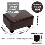 CAROLMADE Small Foot Stool Ottoman Footstool with Legs Under Desk Footrest for Living Room Bedroom and Office, Soft Ivory White