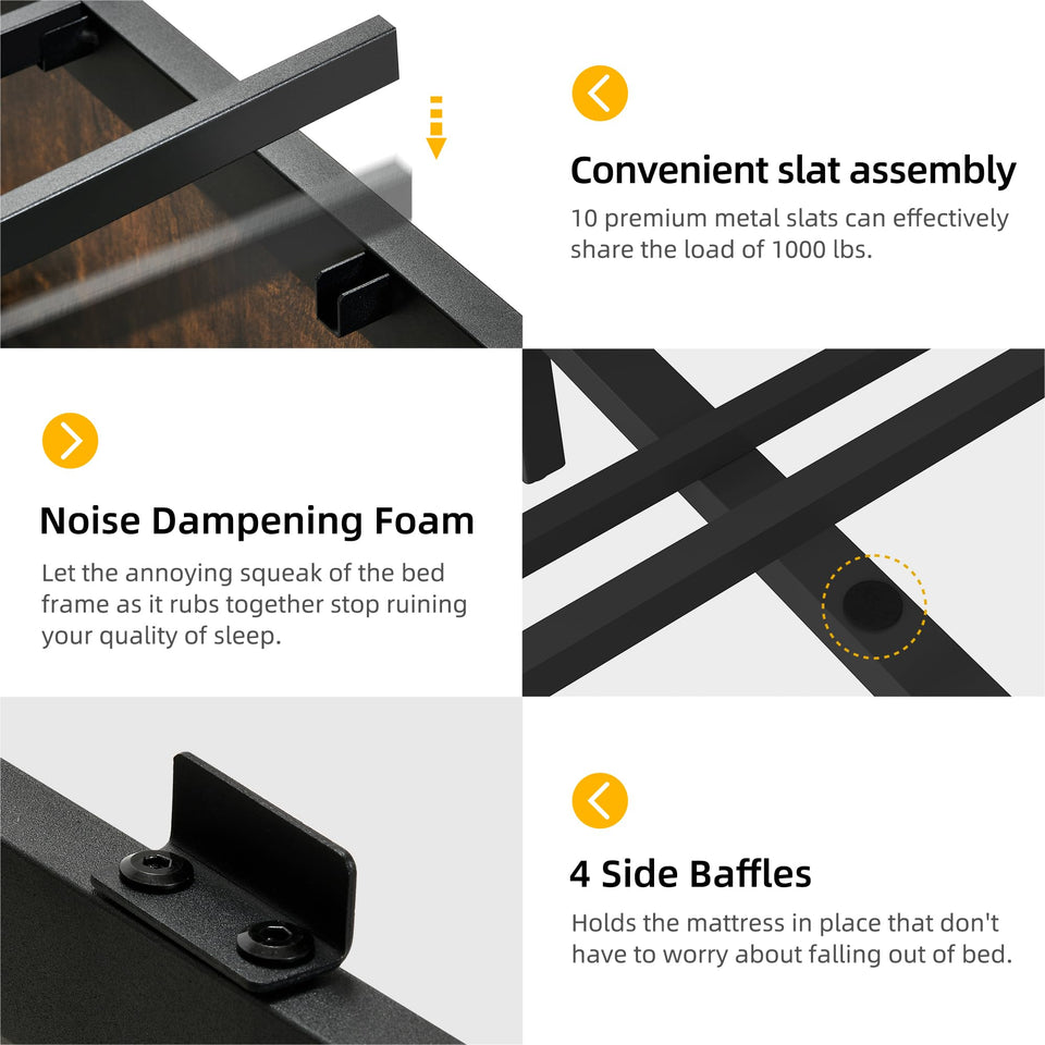 YITAHOME King Size Bed Frame with Adjustable Headboard, 4 Storage Drawers and RGB LED Lights, Velvet Upholstered Platform Bed with USB Ports, No Box Spring Needed, Fast Assembly, Noise-Free, Black