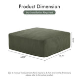 Boneless Sectional Cloud Couch Sofa for Living Room, 112" U-Shaped Modular Modern Lounge Sleeper Black Couches with Chaise, No Assemble, Cordury Compression Upholstered Sofas