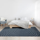 LUXE WEAVERS Modern Geometric Wave Cream 9x12 Area Rug