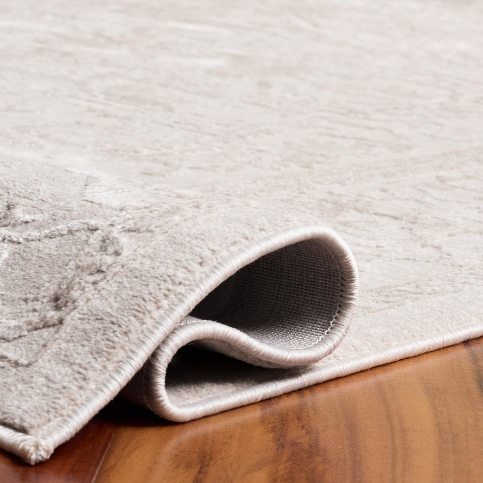 SAFAVIEH Area Rug 9x12 - Reflection Collection - Large - Cream & Ivory, Non-Shedding & Easy Cleaning, Ideal for Living Room, Bedroom, Dining Space (RFT665D)