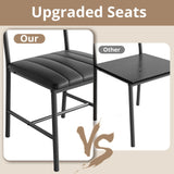 IRONCK Dining Table Set for 4, Kitchen Table with Upholstered Bench and 2 Chairs, Kitchen Table and Chairs Set for Small Space, Apartment, Rustic Brown