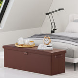 DocSafe Storage Ottoman with Lock,Fireproof Folding Ottoman Foot Rest Stool Storage Chest with Storage Safe for Important Documents,Waterproof 17 Inches Short Ottoman Foot Stool with Handles,Black