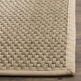 SAFAVIEH Area Rug 8x10 - Natural Fiber Collection - Large - Natural & Beige, Seagrass, Basketweave Pattern (NF114A)
