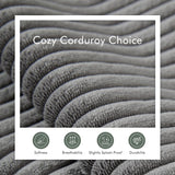 Boneless Sectional Cloud Couch Sofa for Living Room, 112" U-Shaped Modular Modern Lounge Sleeper Black Couches with Chaise, No Assemble, Cordury Compression Upholstered Sofas