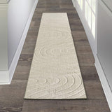 LUXE WEAVERS Modern Geometric Wave Cream 9x12 Area Rug