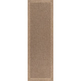 CAMILSON Easy Jute Rug 10x14, Indoor Outdoor Natural Color Fiber Area Rugs for Living Room Patio and Kitchen Rug Herringbone Woven Design Easy-Cleaning Washable Outside Carpet Alfombras 10 x 14