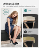 SONGMICS MAZIE Collection - 43 Inches Folding Storage Ottoman Bench, Ottoman Foot Rest, End of Bed Bench, Storage Chest, Load 660 lb, for Living Room, Bedroom, Entryway, Dark Gray ULSF77K