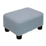 CAROLMADE Small Foot Stool Ottoman Footstool with Legs Under Desk Footrest for Living Room Bedroom and Office, Soft Ivory White