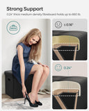 SONGMICS MAZIE Collection - 30 Inches Storage Ottoman Bench with Flipping Lid, Storage Chest Footstool, Load 660 lb, for Entryway, Living Room, Bedroom, Synthetic Leather, Black ULSF45BK