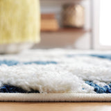 SAFAVIEH Area Rug 8x10 - Moroccan Tassel Shag Collection - Large - Ivory & Brown, Boho Design, Non-Shedding & Easy Cleaning, Plush Pile, Ideal for Living Room, Bedroom, Dining Space (MTS688A)