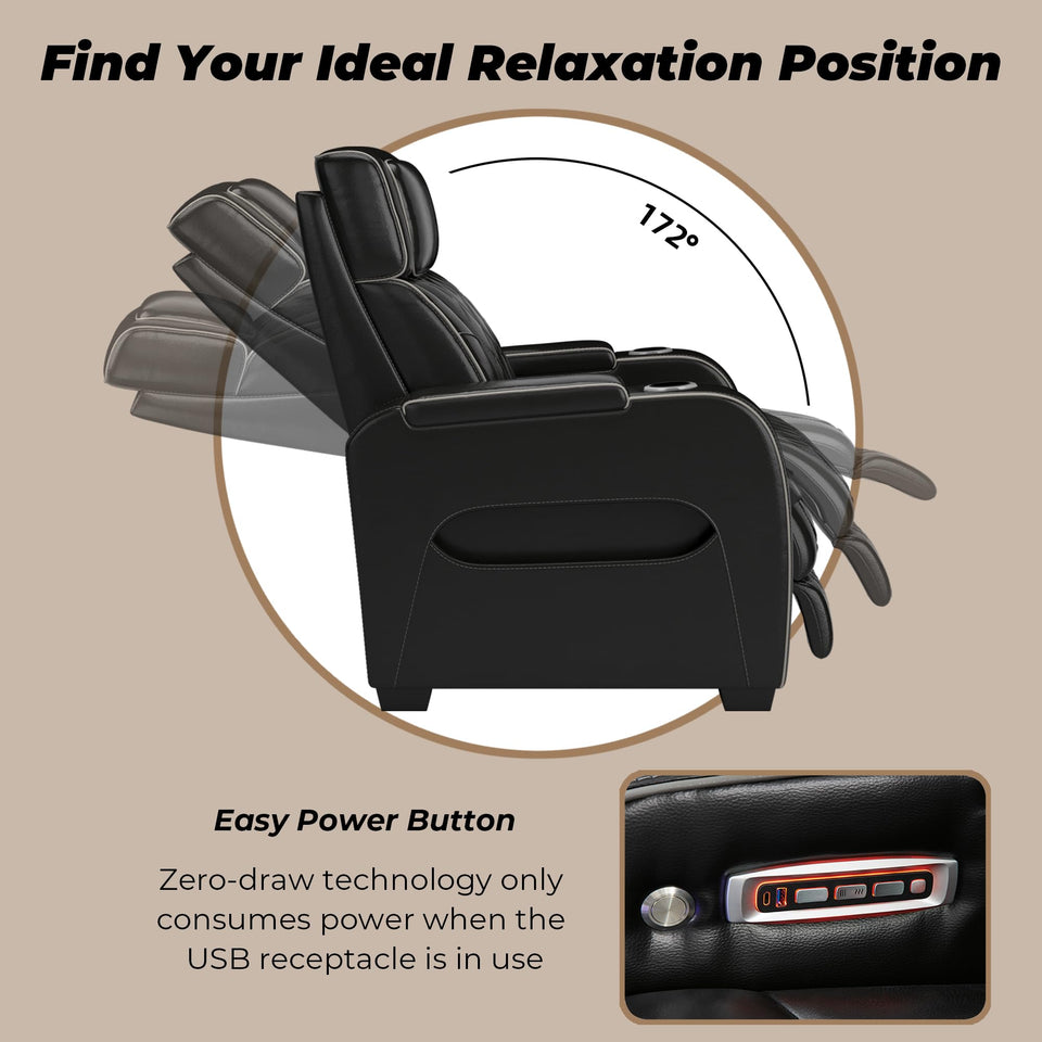 Signature Design by Ashley Boyington Contemporary Leather Match Power Reclining Sofa with USB Charging Ports, LED Lights and Adjustable Headrest, Light Gray