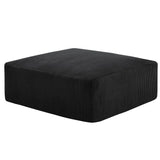 Boneless Sectional Cloud Couch Sofa for Living Room, 112" U-Shaped Modular Modern Lounge Sleeper Black Couches with Chaise, No Assemble, Cordury Compression Upholstered Sofas