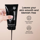 Black Wolf Salicylic Acid Body Wash for Men, 1 Liter - Men's Acne Body Wash - Charcoal Helps Reduce Acne Breakouts & Cleanse Your Skin - Full Coverage & Deep Clean Treatment - Men's Bodywash