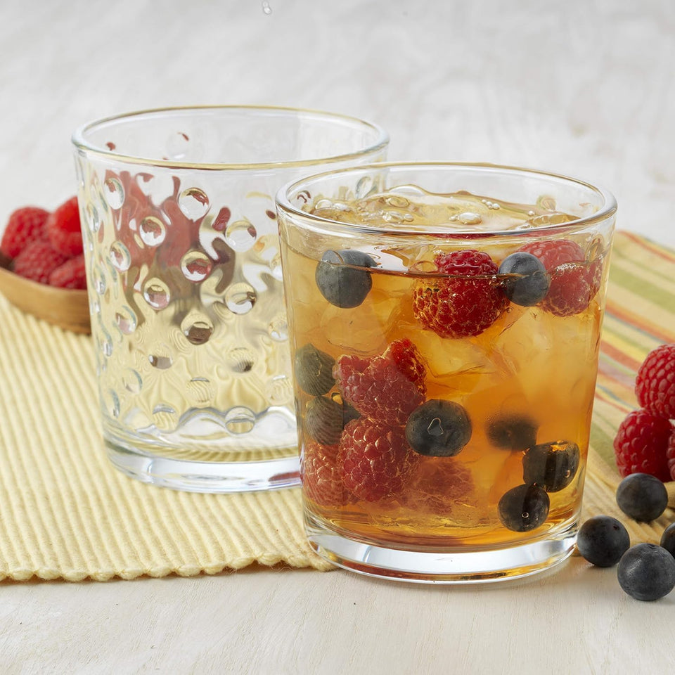 Libbey Ascent Tumbler and Rocks Drinking Glasses Set of 16, Glass Drinking Glasses with Curvature, Versatile Glassware Set for Parties and More