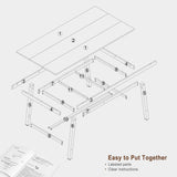 GarveeHome Industrial Dining Table for 6-8 People, 70.87" Long Wooden Kitchen Table with Sturdy Metal Frame & Rustic Brown Finish (Brown, 70.87" Long)