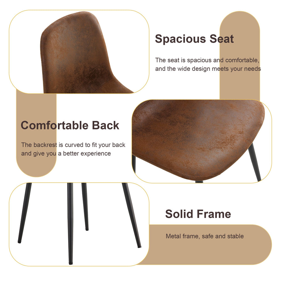 MUUOKY Dining Table Set for 4, Modern 55'' Wood Dinette Table Set for 4 with Fabric Dining Chairs,Table and Chairs Set of 4,Ideal for Kitchen Dining Room