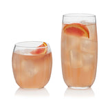 Libbey Ascent Tumbler and Rocks Drinking Glasses Set of 16, Glass Drinking Glasses with Curvature, Versatile Glassware Set for Parties and More