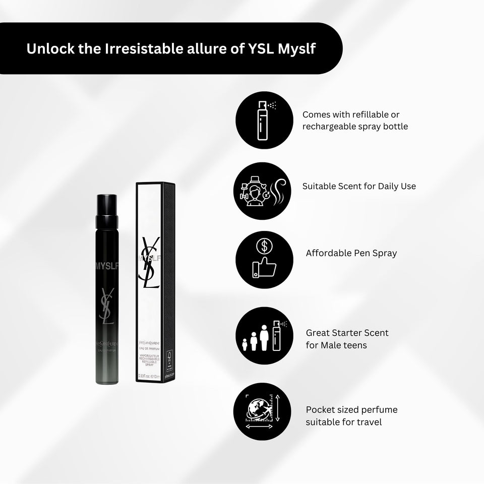 Yves Saint Laurent Ysl Myslf Eau de Parfum Spray for Men, 3.4 Ounce
